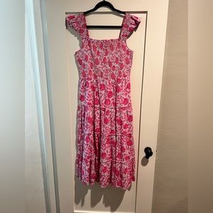 Vineyard vines, Kentucky Durby, smocked, rose dress